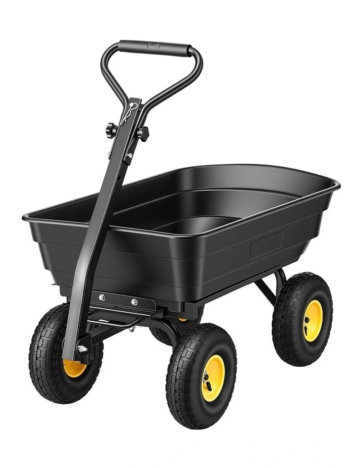 Gardeon Garden Cart Dump Utility Wagon 270kg 2in1 Handle Tractor Trolley 110L with 10in Tyres image 3