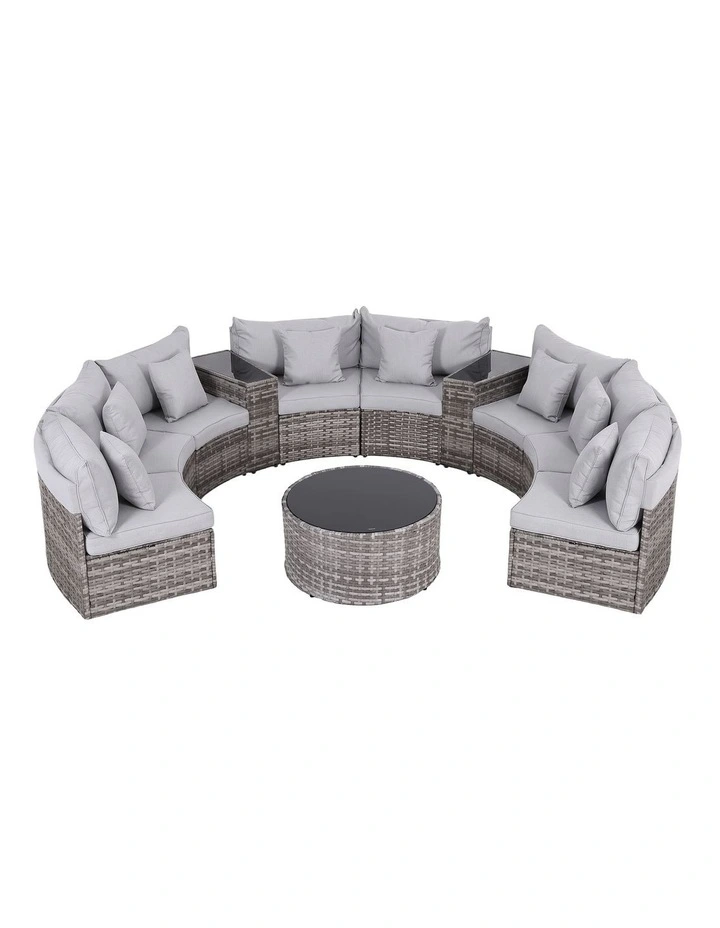 Gardeon 8 Seater Outdoor Sofa Set 11PCS Table Chair Set Garden Rattan Furniture image 1