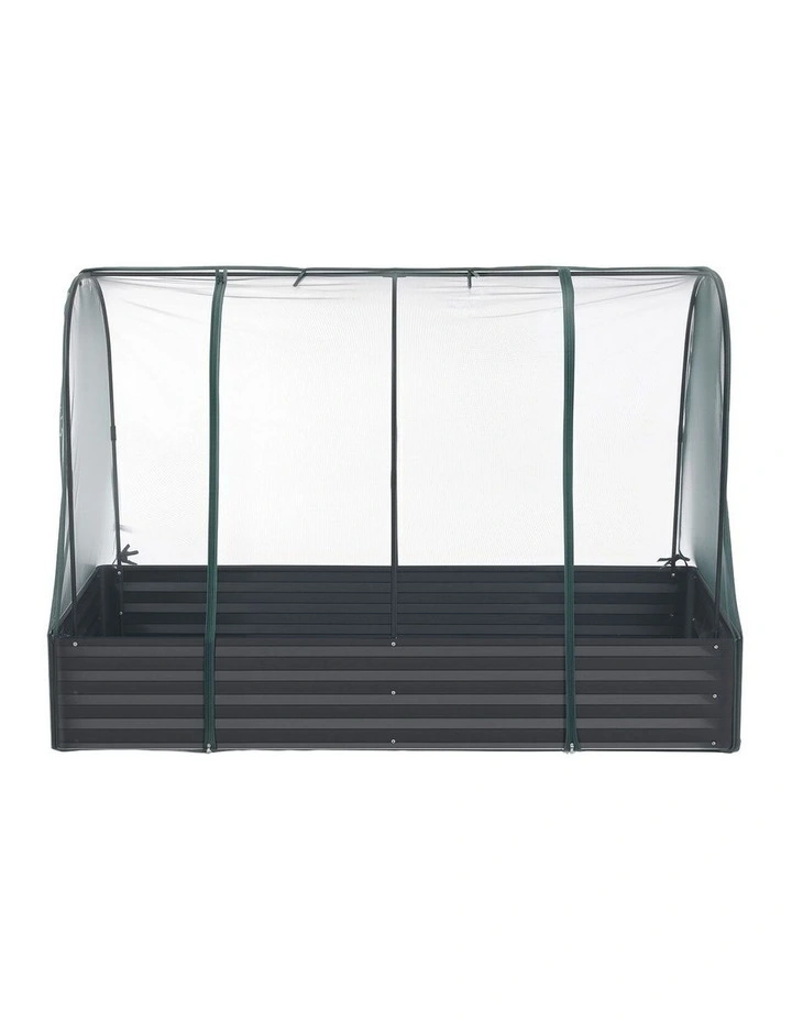 Green Fingers Raised Garden Bed with Mesh Netting Galvanised Planter Box Bird Proof 180x90x120cm image 3
