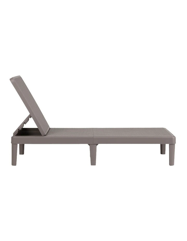 Gardeon Sun Lounge Adjustable Lounger Patio Outdoor Furniture Lightweight Brown image 3