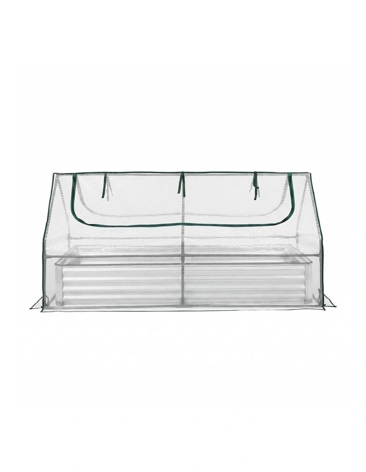 Green Fingers 3 in 1 Raised Garden Bed with Greenhouse Galvanised Planter Box Kit image 3