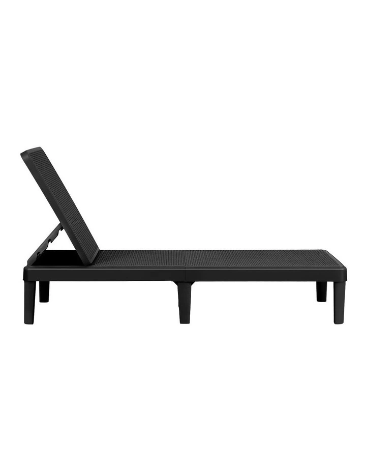 Gardeon Sun Lounge Adjustable Lounger Patio Outdoor Furniture Lightweight Black image 2