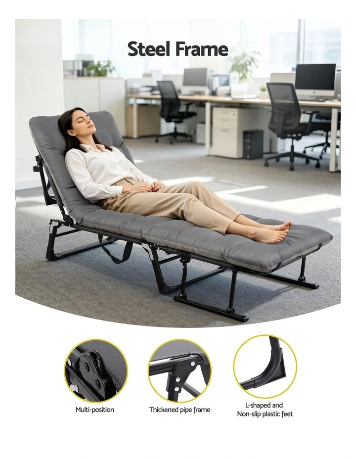 Gardeon 3-in-1 Sun Lounger Folding Camping Chair Adjustable Recliner Patio Furniture image 6
