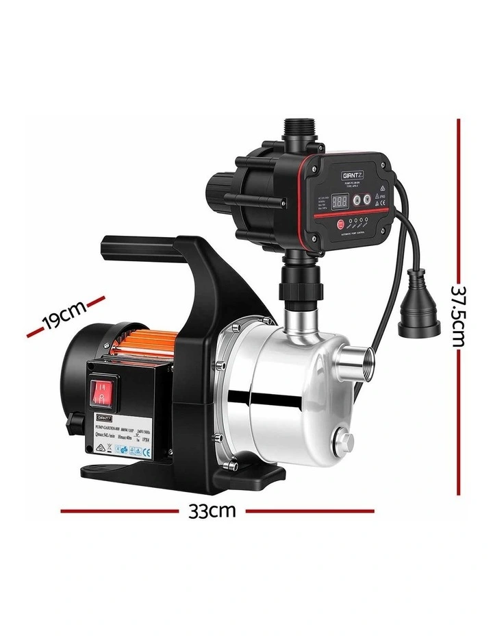 Giantz Garden Water Pump Auto Controller Tank Farm Irrigation House 800W Max. image 2