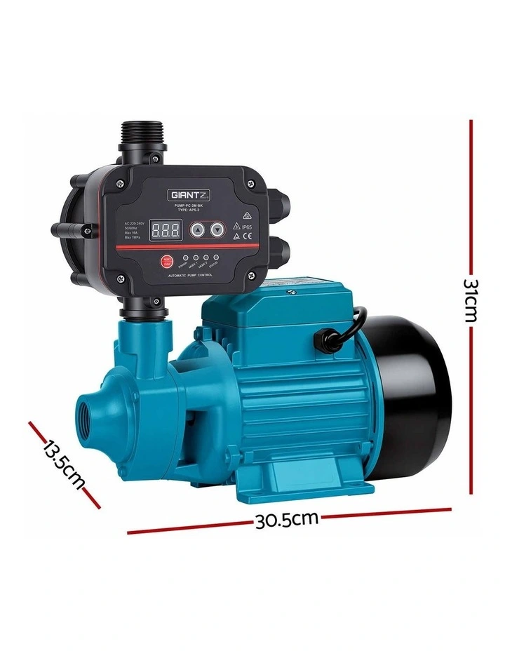 Giantz Peripheral Water Pump Auto Controller Cast Iron Garden Irrigation 1HP image 2