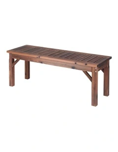 Gardeon Garden Benches Garden Seating Backless Timber Seat 120cm Brown