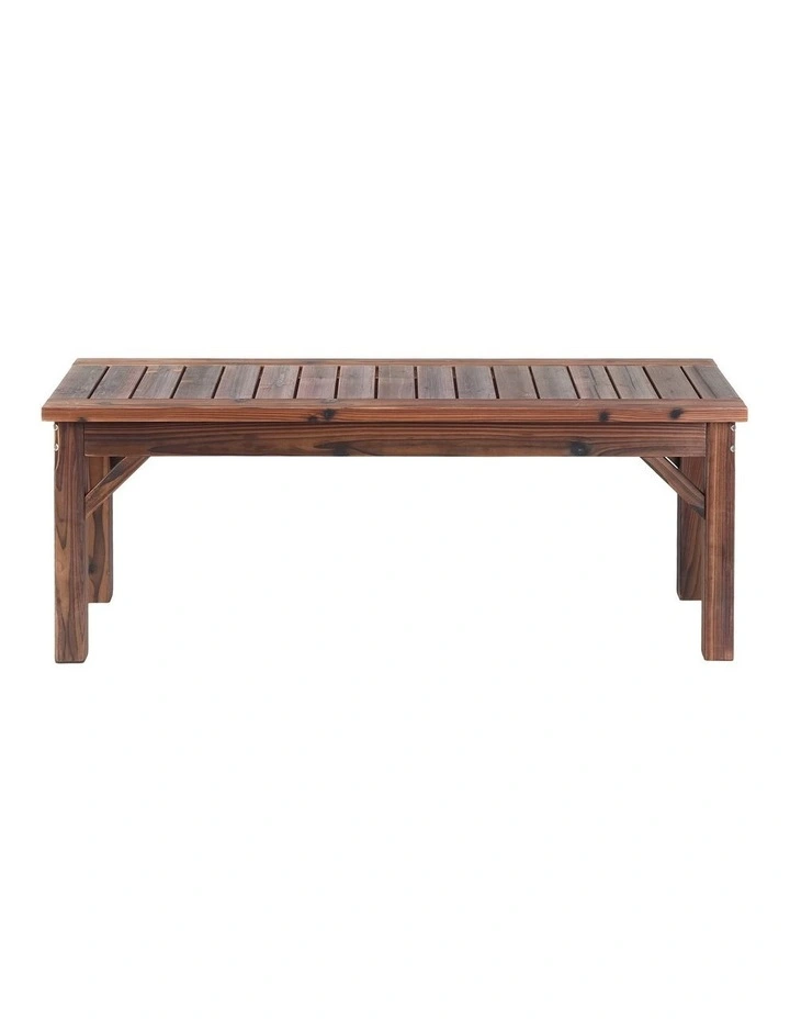 Gardeon Garden Benches Garden Seating Backless Timber Seat 120cm Brown image 3