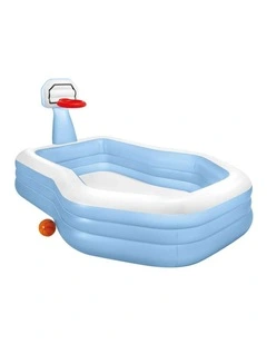 257cm Inflatable Swim Center Shootin' Hoops Family Pool
