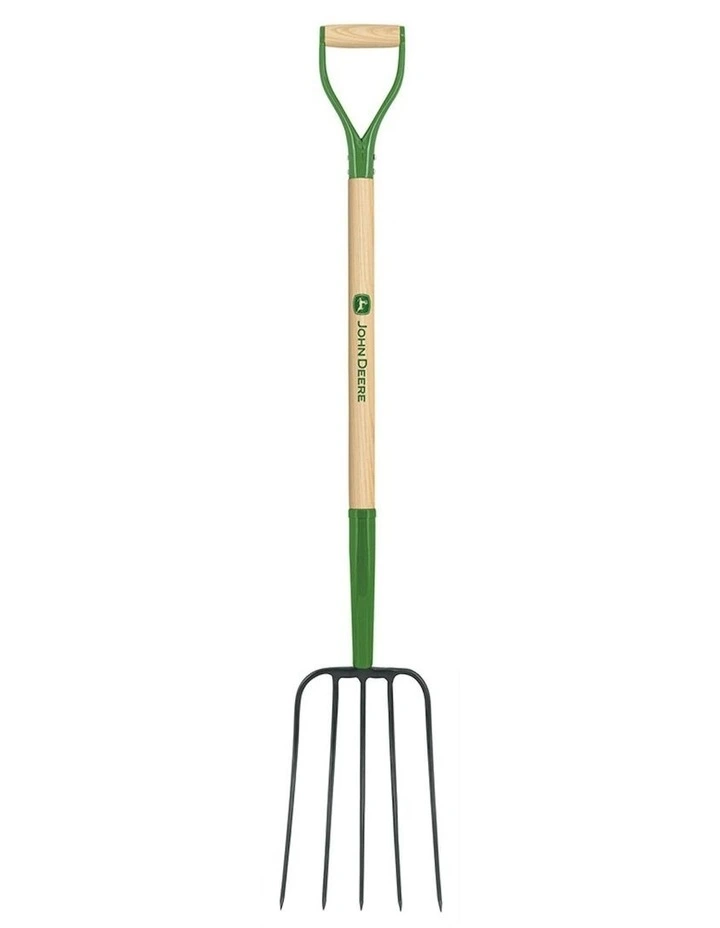 Truper Tools John Deere Manure Fork 5 Tines Ash Handle Steel D-Handle image 1