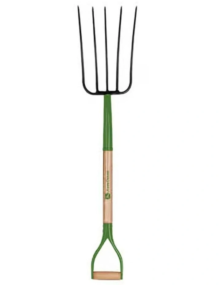 Truper Tools John Deere Manure Fork 5 Tines Ash Handle Steel D-Handle image 2