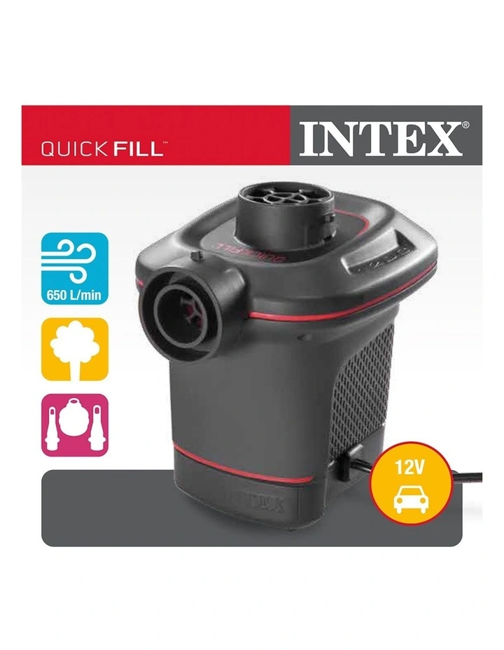 12 Volt Quickfill DC Electric Air Pump in Black image 6
