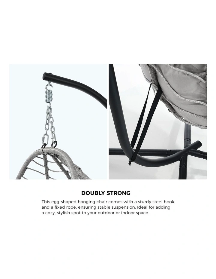 Livsip Outdoor Hanging Chair Swing Chair Porch Egg Seat Garden Furniture Rattan image 6