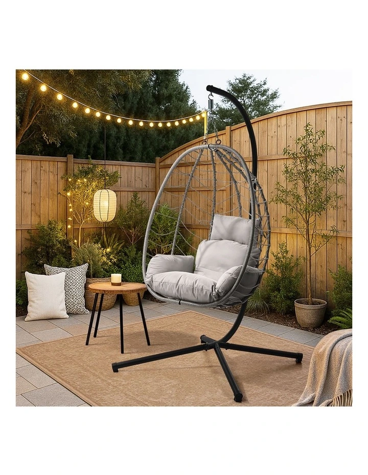Livsip Outdoor Hanging Chair Swing Chair Porch Egg Seat Garden Furniture Rattan image 7