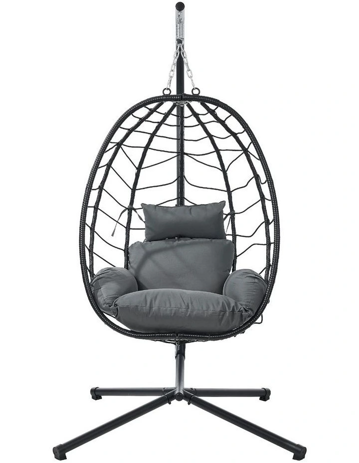 Livsip Outdoor Rattan Hanging Chair Porch Swing Chair Egg Seat Garden Furniture image 2