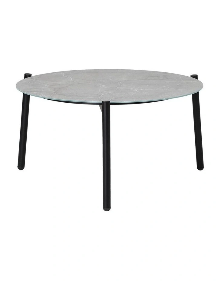 Livsip Outdoor Coffee Side Marble Table Desk Patio Furniture Garden 50cm Grey image 1