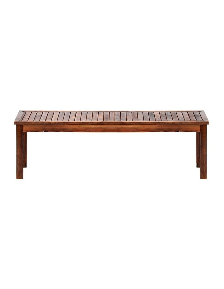 Livsip 150cm Garden Bench Outdoor Wood Patio Furniture Dining Chair Slatted Seat image 2
