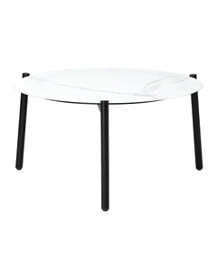 Livsip Coffee Side Marble Table Outdoor Patio Furniture Garden 50cm Round Desk