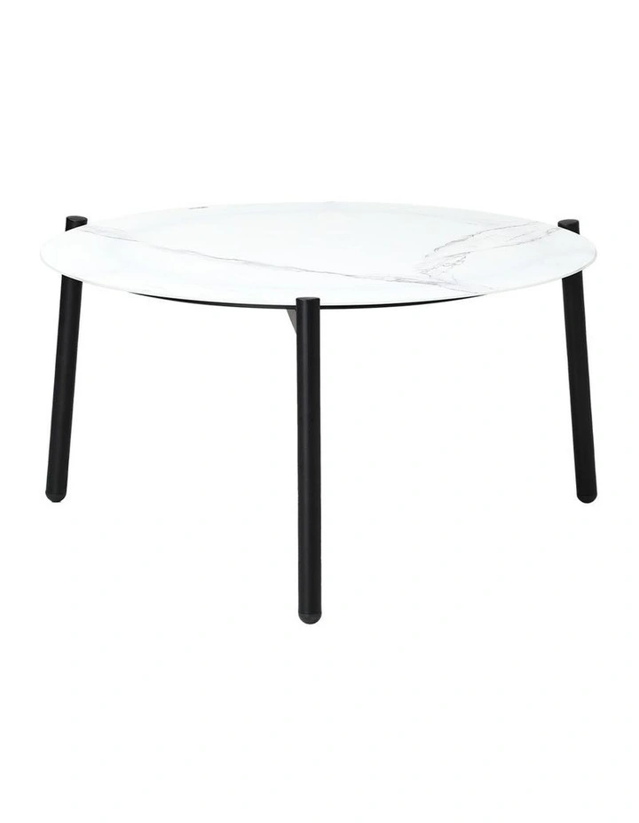 Livsip Coffee Side Marble Table Outdoor Patio Furniture Garden 50cm Round Desk image 1
