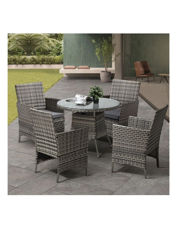 Livsip Outdoor Dining Set Table & Chairs 5PCS Patio Furniture Lounge Setting image 7