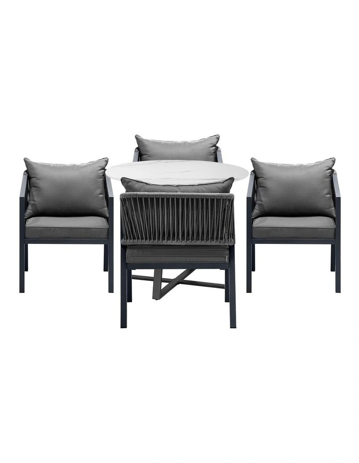 Livsip 5PCS Outdoor Dining Setting Table Lounge Chair Patio Furniture Bistro Set image 5