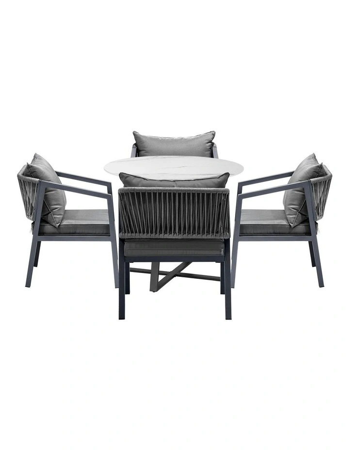 Livsip 5PCS Outdoor Dining Setting Table Lounge Chair Patio Furniture Bistro Set image 6