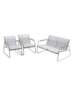 Livsip 4 Seater Outdoor Lounge Furniture Patio Set Bench Textilene Sofa Garden