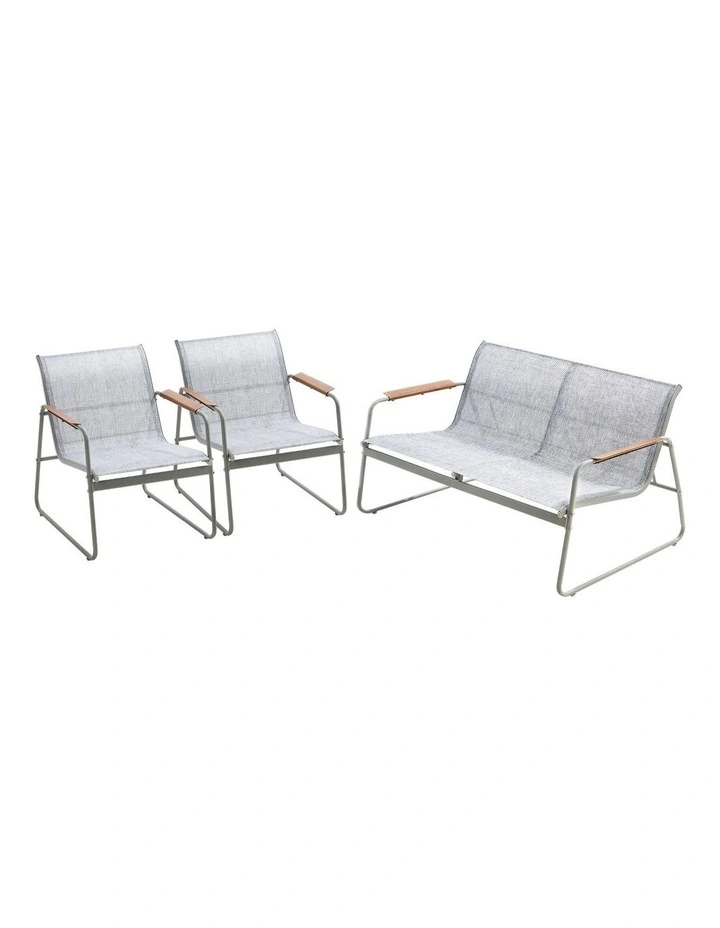 Livsip 4 Seater Outdoor Lounge Furniture Patio Set Bench Textilene Sofa Garden image 1