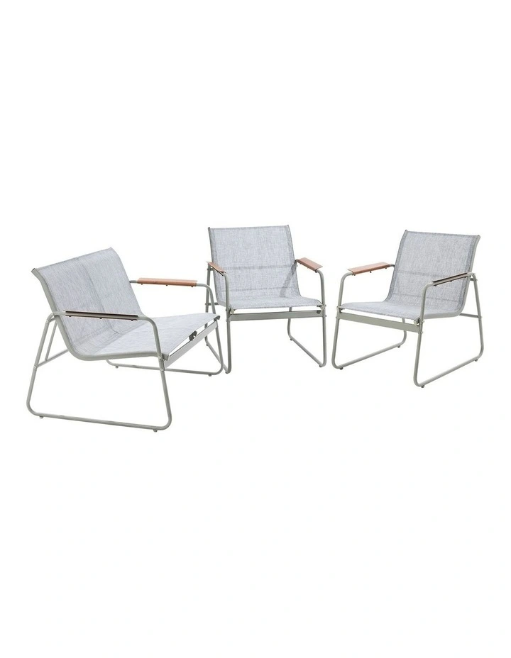 Livsip 4 Seater Outdoor Lounge Furniture Patio Set Bench Textilene Sofa Garden image 2