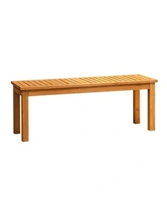 Livsip 120cm Garden Bench Outdoor Wood Patio Furniture Dining Chair Slatted Seat