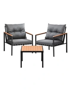 Livsip 3PCS Outdoor Furniture Lounge Setting Sofa Chairs Patio Dining Bistro Set
