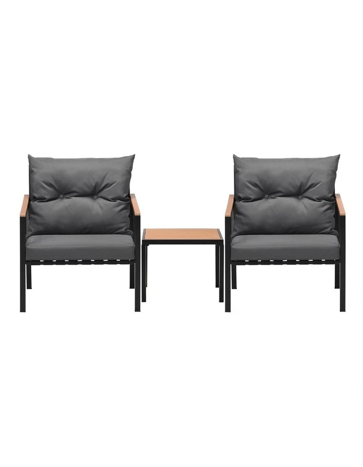 Livsip 3PCS Outdoor Furniture Lounge Setting Sofa Chairs Patio Dining Bistro Set image 2