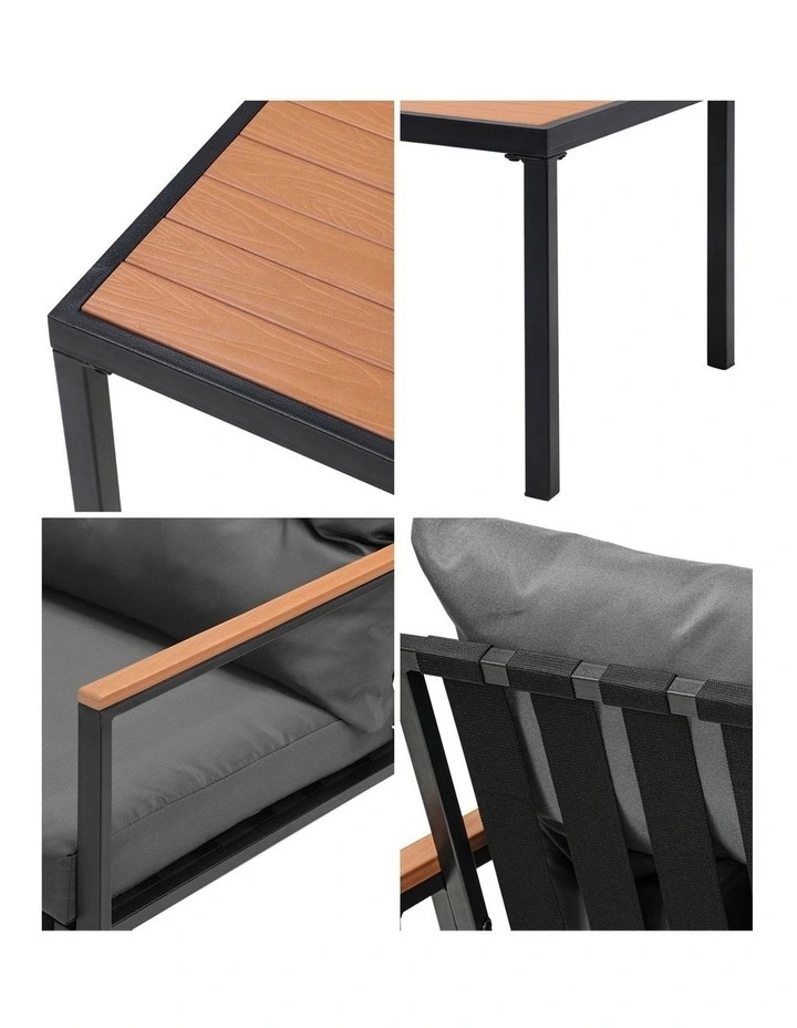Livsip 3PCS Outdoor Furniture Lounge Setting Sofa Chairs Patio Dining Bistro Set image 7
