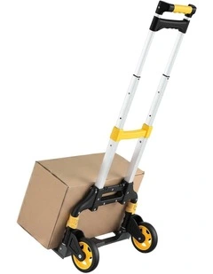 Giantz Folding Trolley Portable Hand Truck Lightweight Travel Luggage Silver