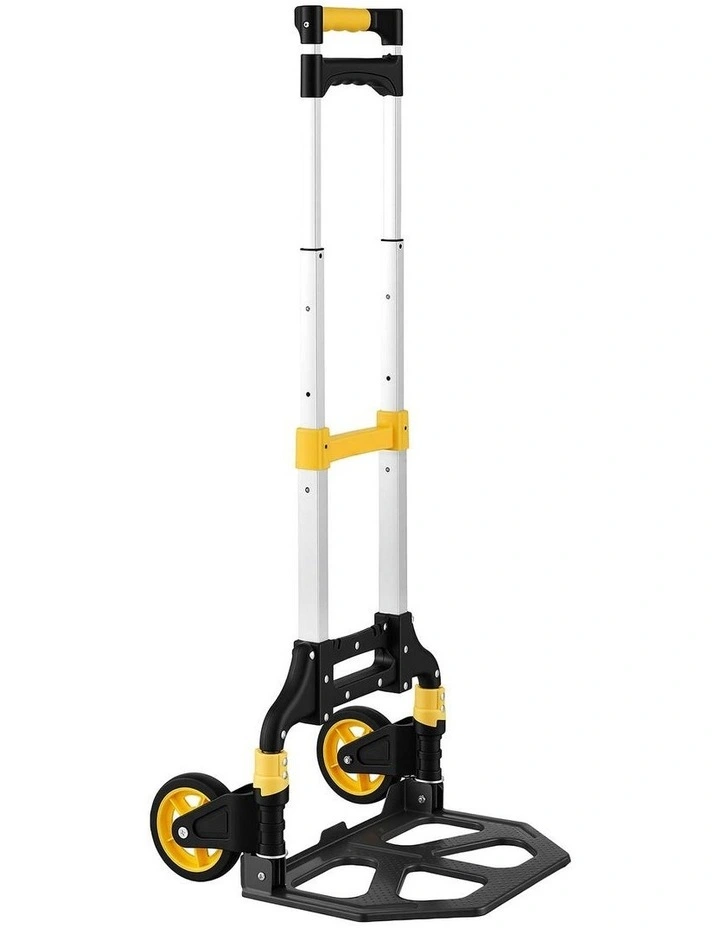 Giantz Folding Trolley Portable Hand Truck Lightweight Travel Luggage Silver image 3