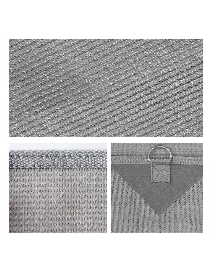 Caravan Privacy Screen Roll Out Awning 5.2x1.95M End Wall Side Sun Shade Grey image 4