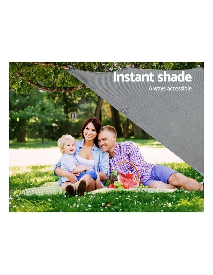 Caravan Privacy Screen Roll Out Awning 5.2x1.95M End Wall Side Sun Shade Grey image 6