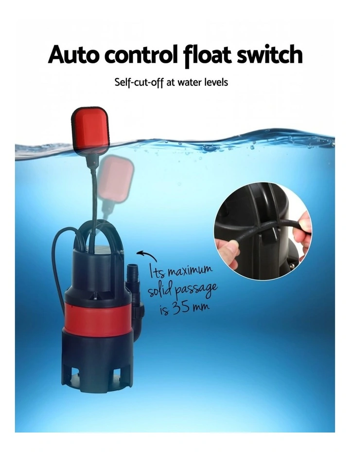 400W Submersible Water Pump, Garden Sump Pump for Dirty Water, Bore, Tank & Well Drainage image 6