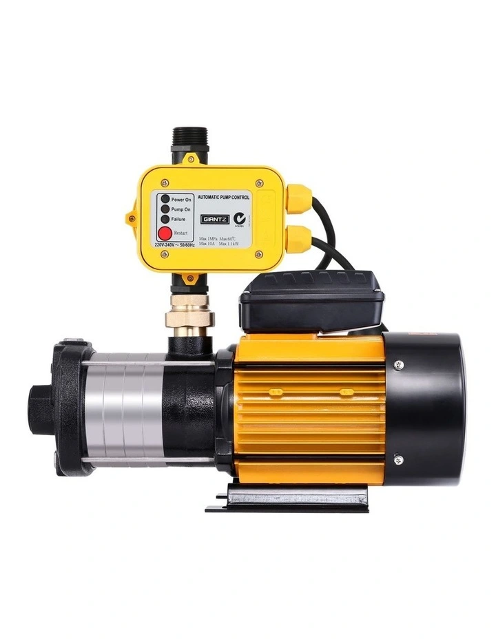 Giantz Garden Water Pump High Pressure 2000W Max 5 Stage Tank Irrigation Transfer Booster Yellow image 2