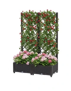 Green Fingers Raised Garden Bed Vertical Planter Self Watering Large Elevated Veggie Box 80x40x122cm