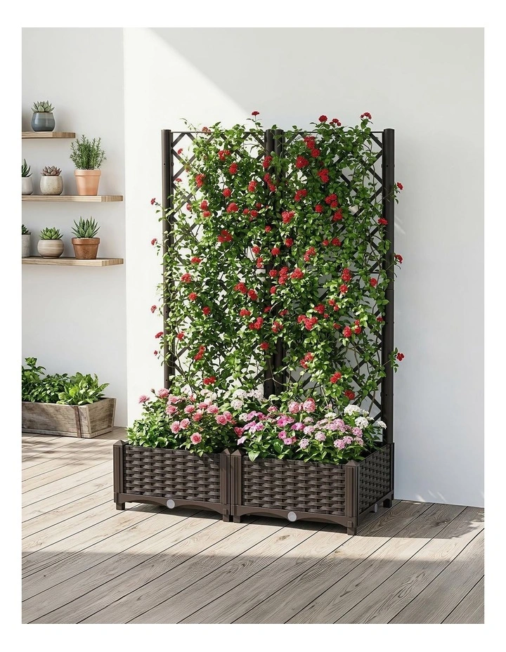Green Fingers Raised Garden Bed Vertical Planter Self Watering Large Elevated Veggie Box 80x40x122cm image 3