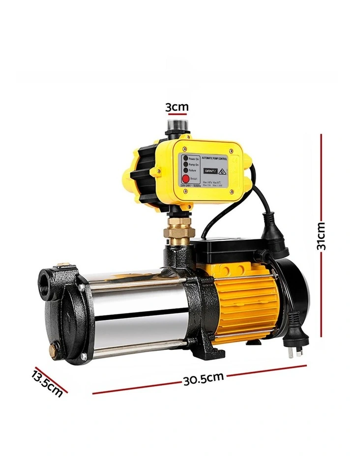 Giantz Garden Water Pump High Pressure 2500W Max 5-Stage Tank Irrigation Transfer Booster Yellow image 4