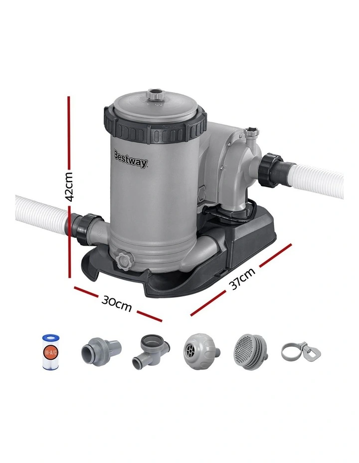 Bestway Pool Pump Cartridge Filter 2500GPH 9463L/H Flowclear? Filters Cleaner image 4