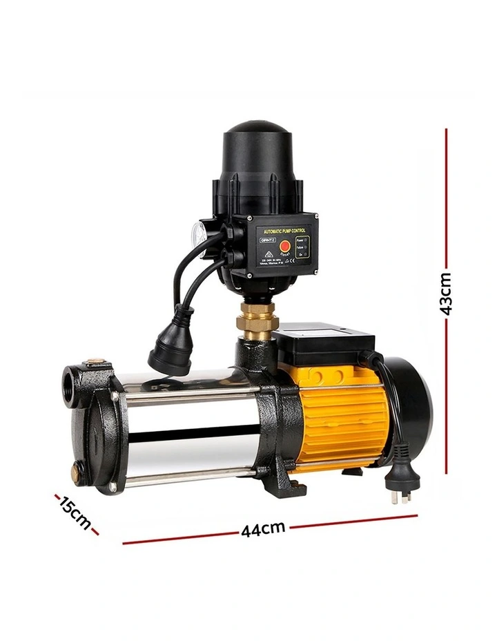 Giantz Garden Water Pump High Pressure 2500W Max 5-Stage Tank Irrigation Transfer Booster Pump Black image 4