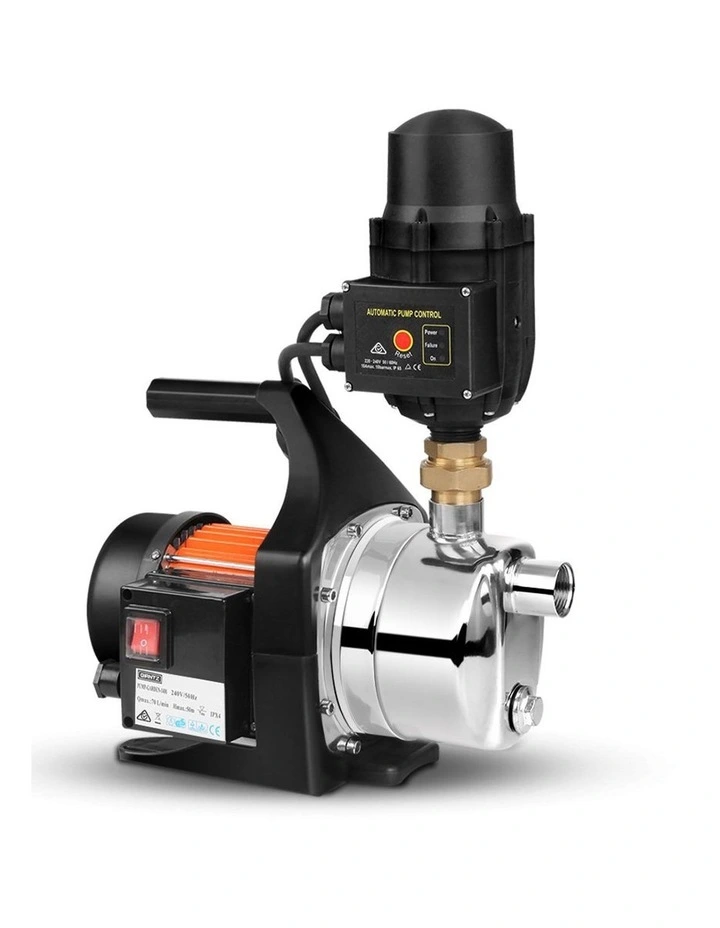Giantz Garden Water Pump 1500W Max. High Pressure Tank Rain Farm Irrigation Black image 1