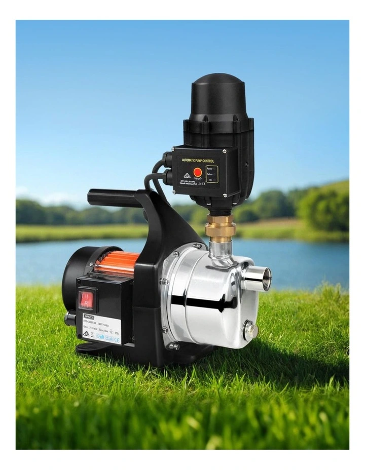 Giantz Garden Water Pump 1500W Max. High Pressure Tank Rain Farm Irrigation Black image 3