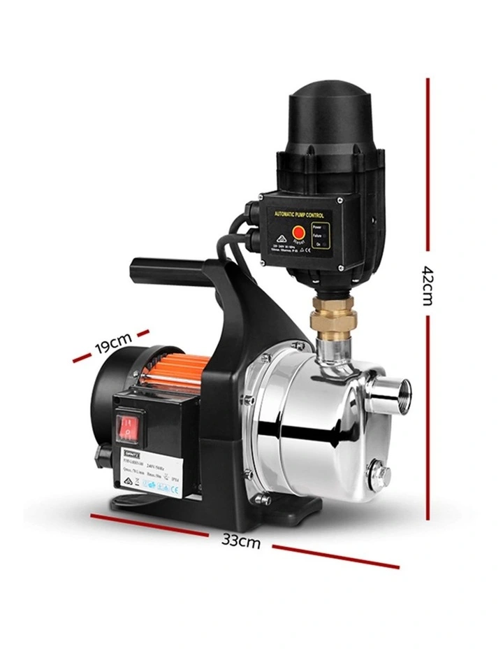 Giantz Garden Water Pump 1500W Max. High Pressure Tank Rain Farm Irrigation Black image 4