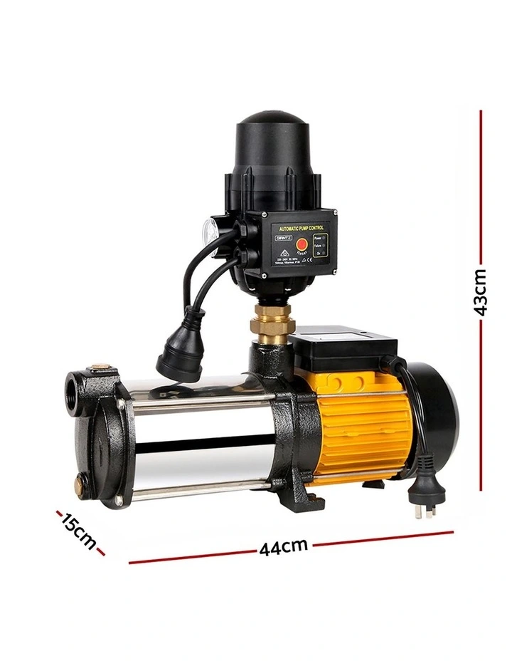 Giantz Garden Water Pump High Pressure 2000W Max 4-Stage Tank Irrigation Transfer Booster Pump Black image 4