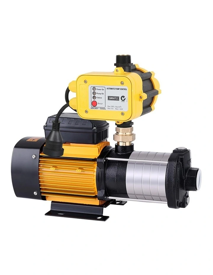 Giantz Garden Water Pump High Pressure 2500W Max 6-Stage Tank Irrigation Transfer Booster Yellow image 2