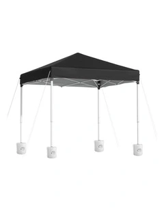 Instahut Gazebo 2x2m Outdoor Patio Garden Marquee Shade w/ Base Pods Black
