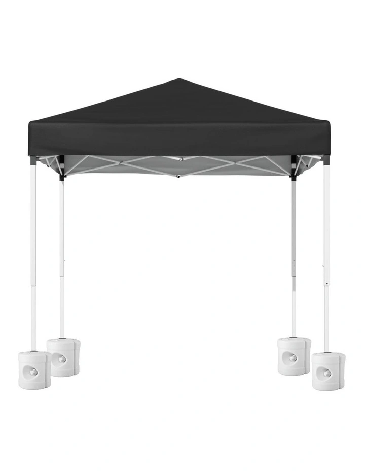 Instahut Gazebo 2x2m Outdoor Patio Garden Marquee Shade w/ Base Pods Black image 2